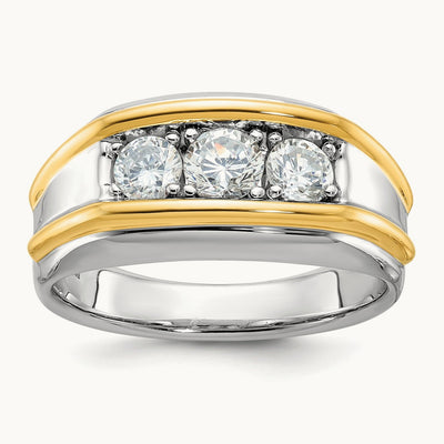 IBGoodman Men's Diamond Complete Ring, 14K Two-tone