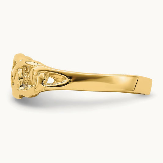 Polished Chain Link Ring, 14K