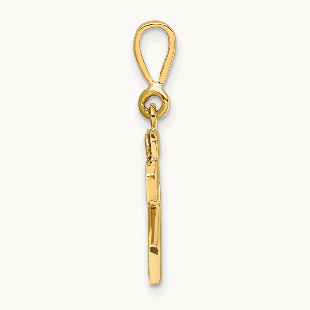 Small Polished Number 23 Charm, 14K