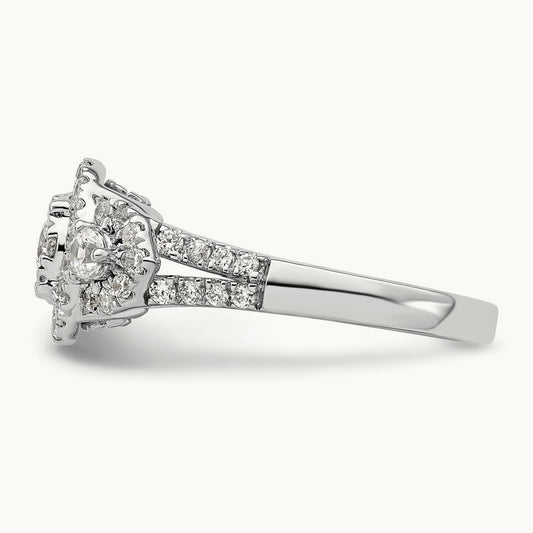 Cluster Engagement Ring, 1.00 ct tw Lab-Grown Diamond
