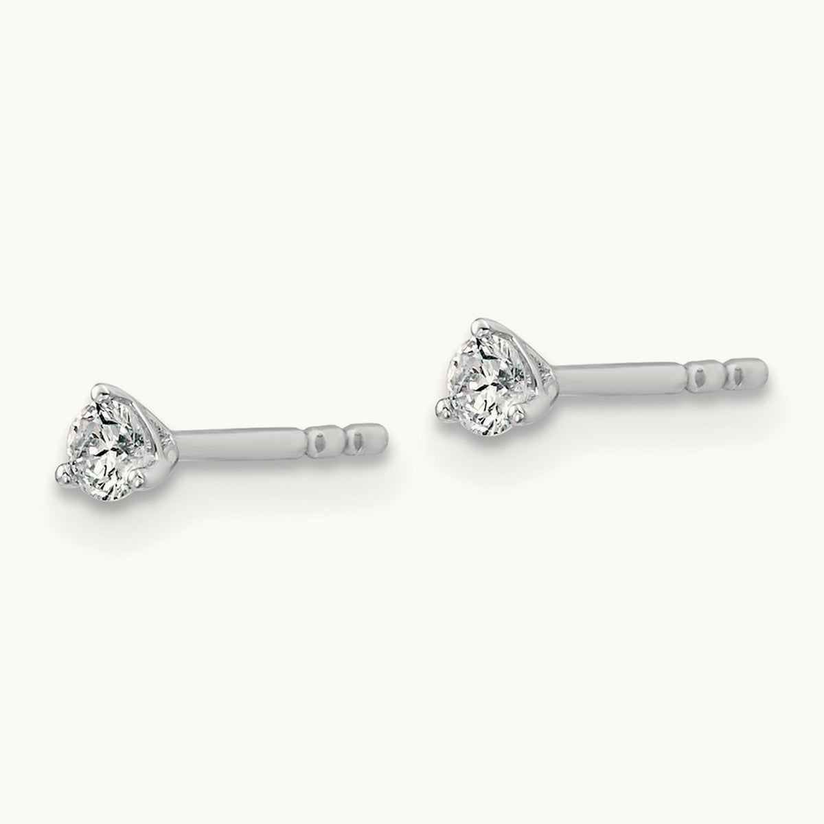 Round Stud Earrings, 0.10-6.00 ct tw Lab-Grown Diamond — 1/6 ct, 14K White Gold