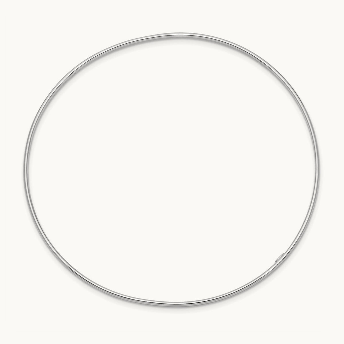 Polished Slip-on Bangle Bracelet — 14K White Gold