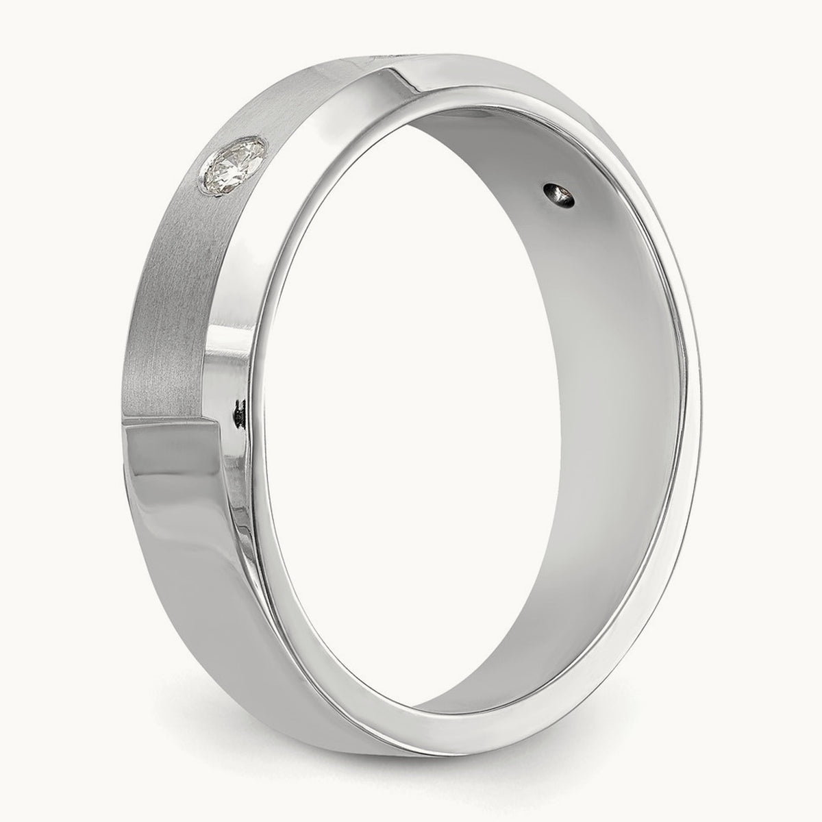 Diamond Men's Band, 14K White Gold