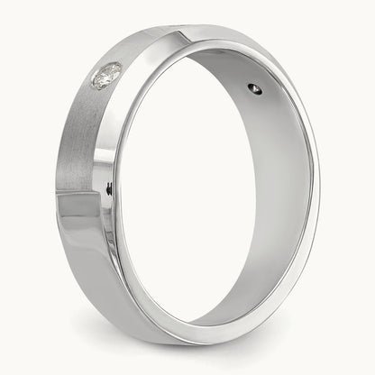 Diamond Men's Band, 14K White Gold