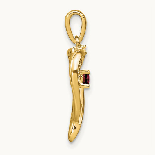 Garnet and Diamond Heart Pendant — photo set