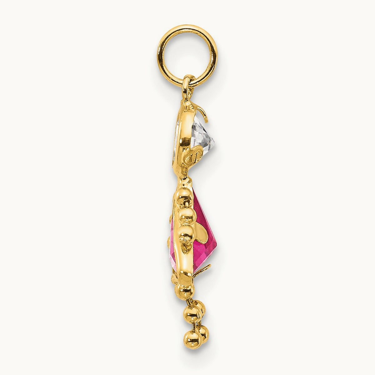 October Girl Birthstone Charm, 14K