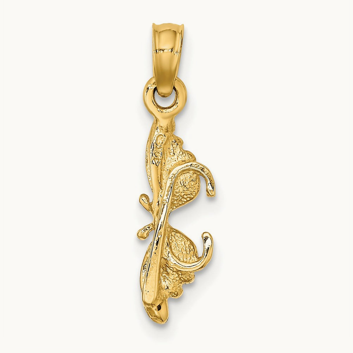 Orange Enameled Butterfly Sunglasses Charm, 14K
