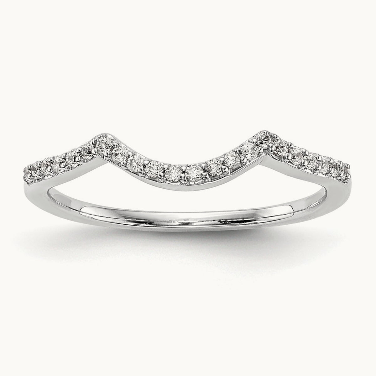 Diamond Wedding Band, 14K White Gold