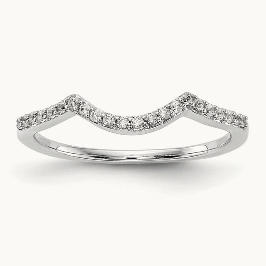 Diamond Wedding Band, 14K White Gold