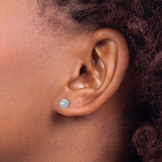 Round Halo Post Earrings, 0.50-1.00 ct tw Lab-Grown Diamond