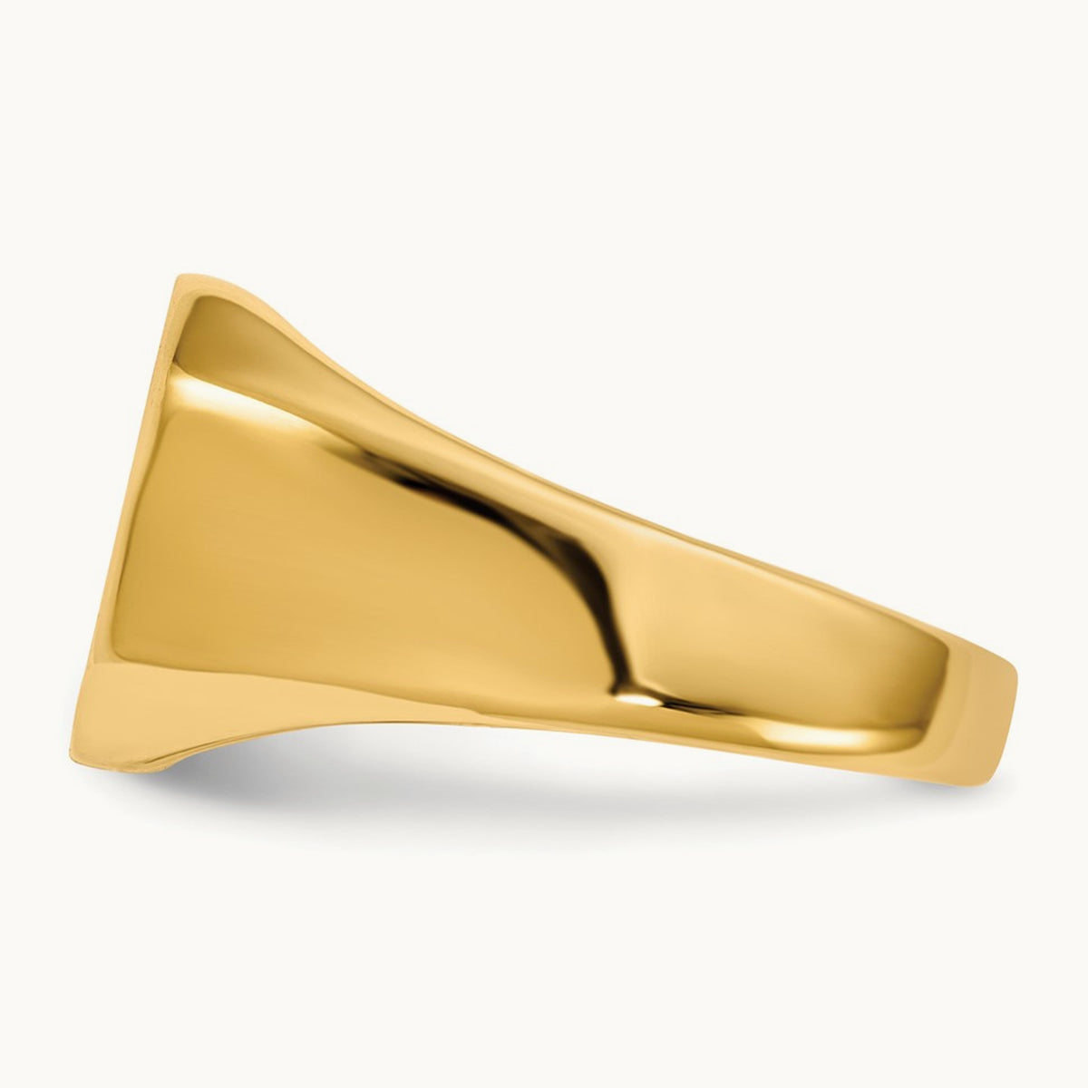 12.5x11. Closed Back Signet Ring, 0mm, 14K