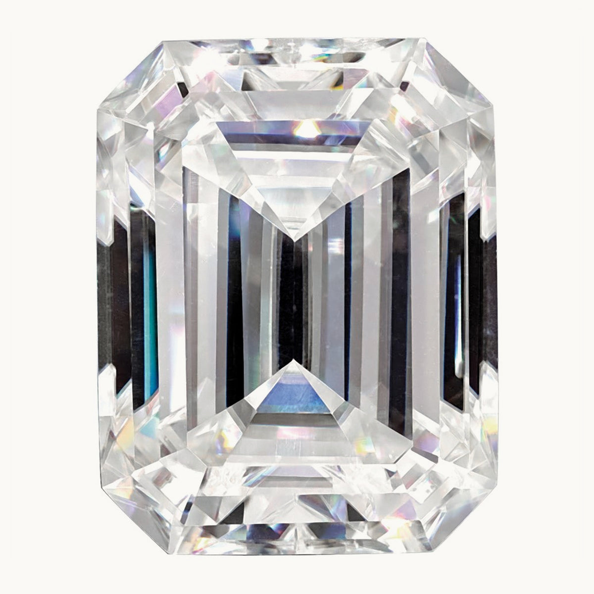 8x6mm Emerald Cut True Light G-H-I Moissanite