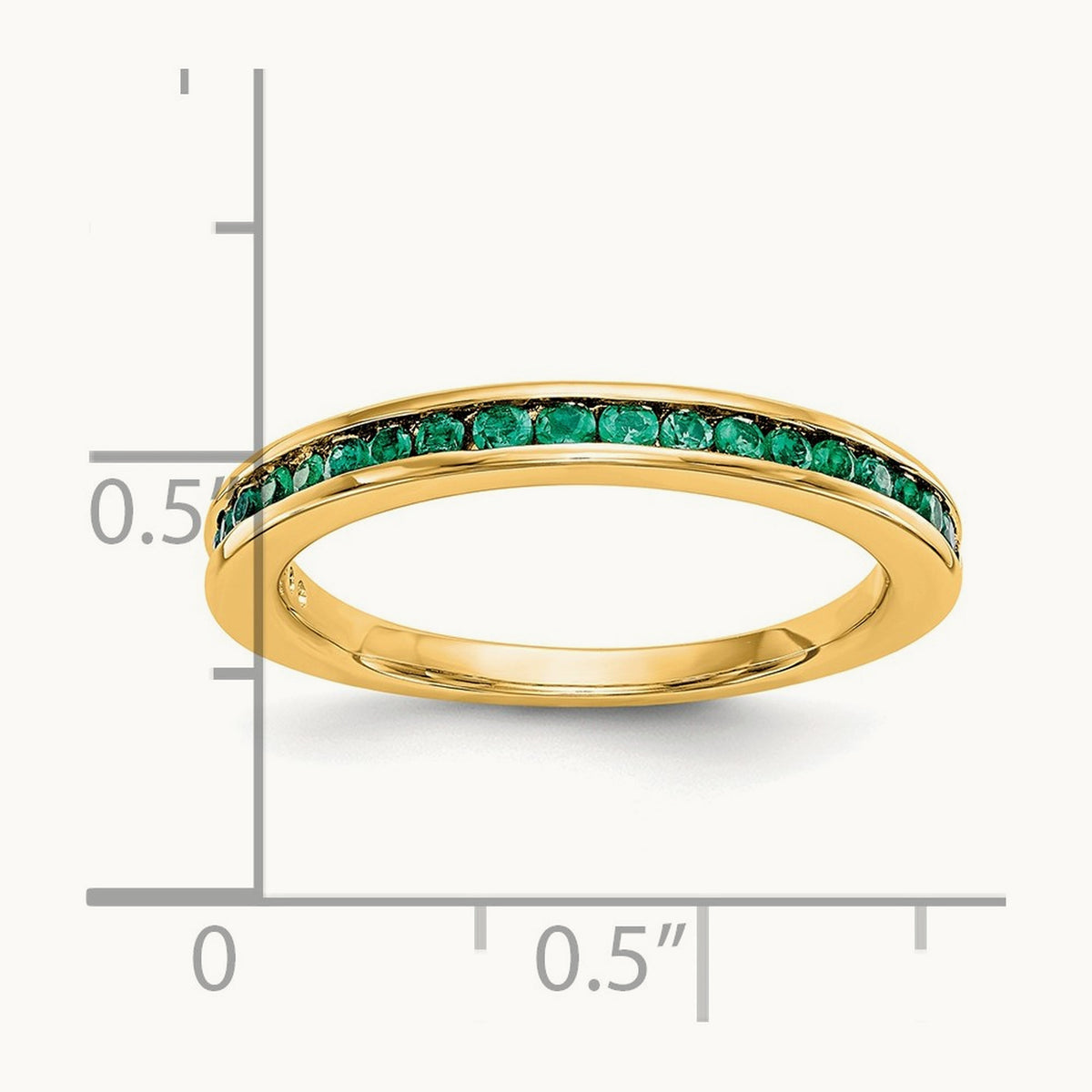 Emerald Band — 14K Yellow Gold, 7