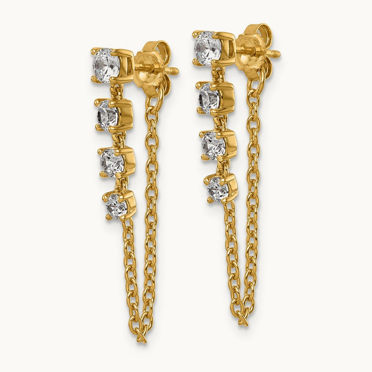 Earrings, 1.00 ct tw Lab-Grown Diamond — 14K Yellow Gold