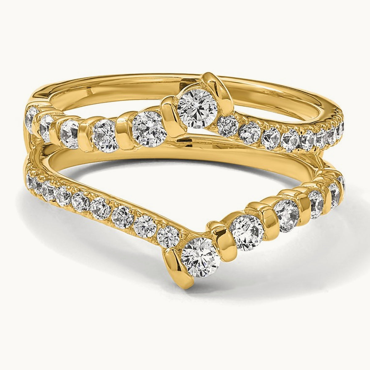 Ring Guard, 0.75 ct tw Lab-Grown Diamond — 14K Yellow Gold