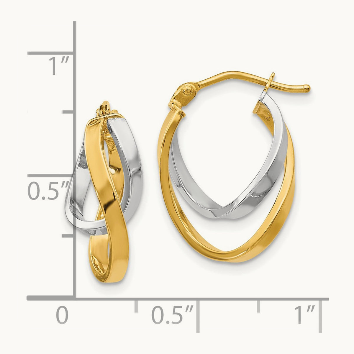 Leslie's with Polished Hinged Hoop Earrings — photo set