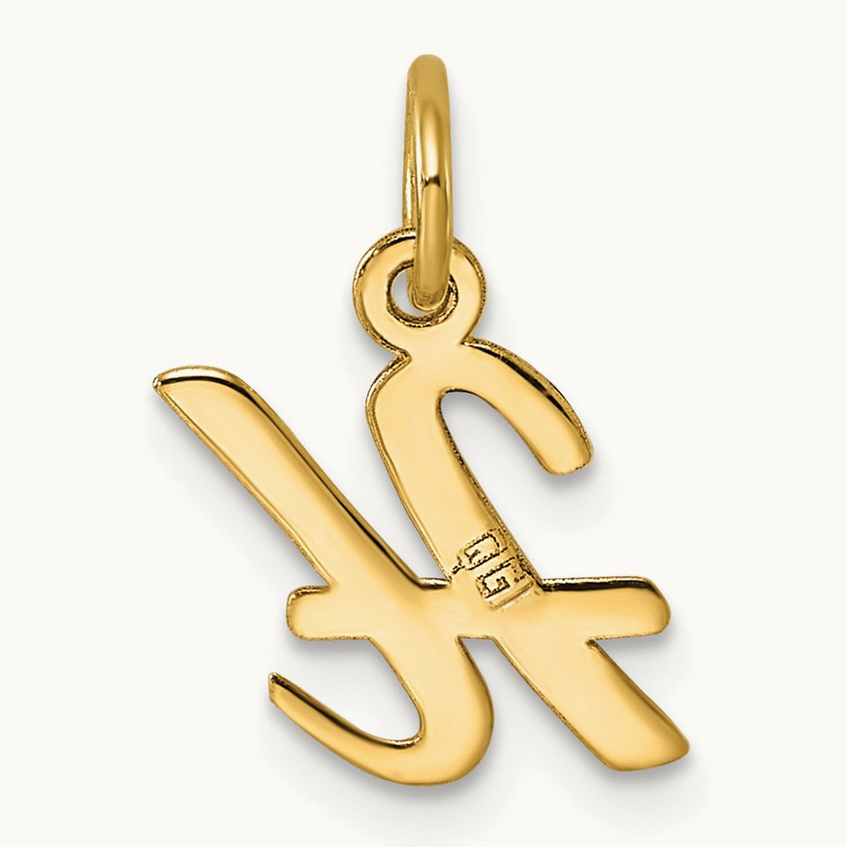 Small Script Letter H Initial Charm, 14K