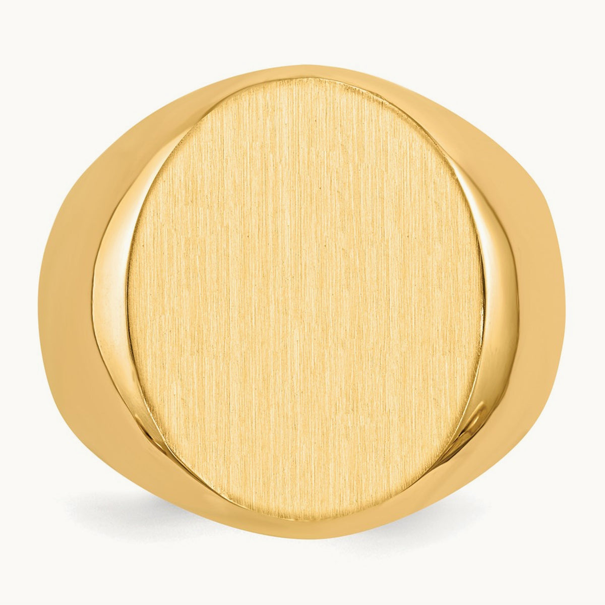 16.0x18. Closed Back Mens Signet Ring, 5mm, 14K