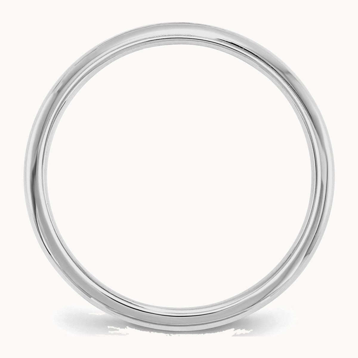 Sterling Silver Rhodium-plated 2mm Comfort Fit Band