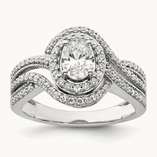 Bypass Engagement Ring, 1.00 ct tw Lab-Grown Diamond