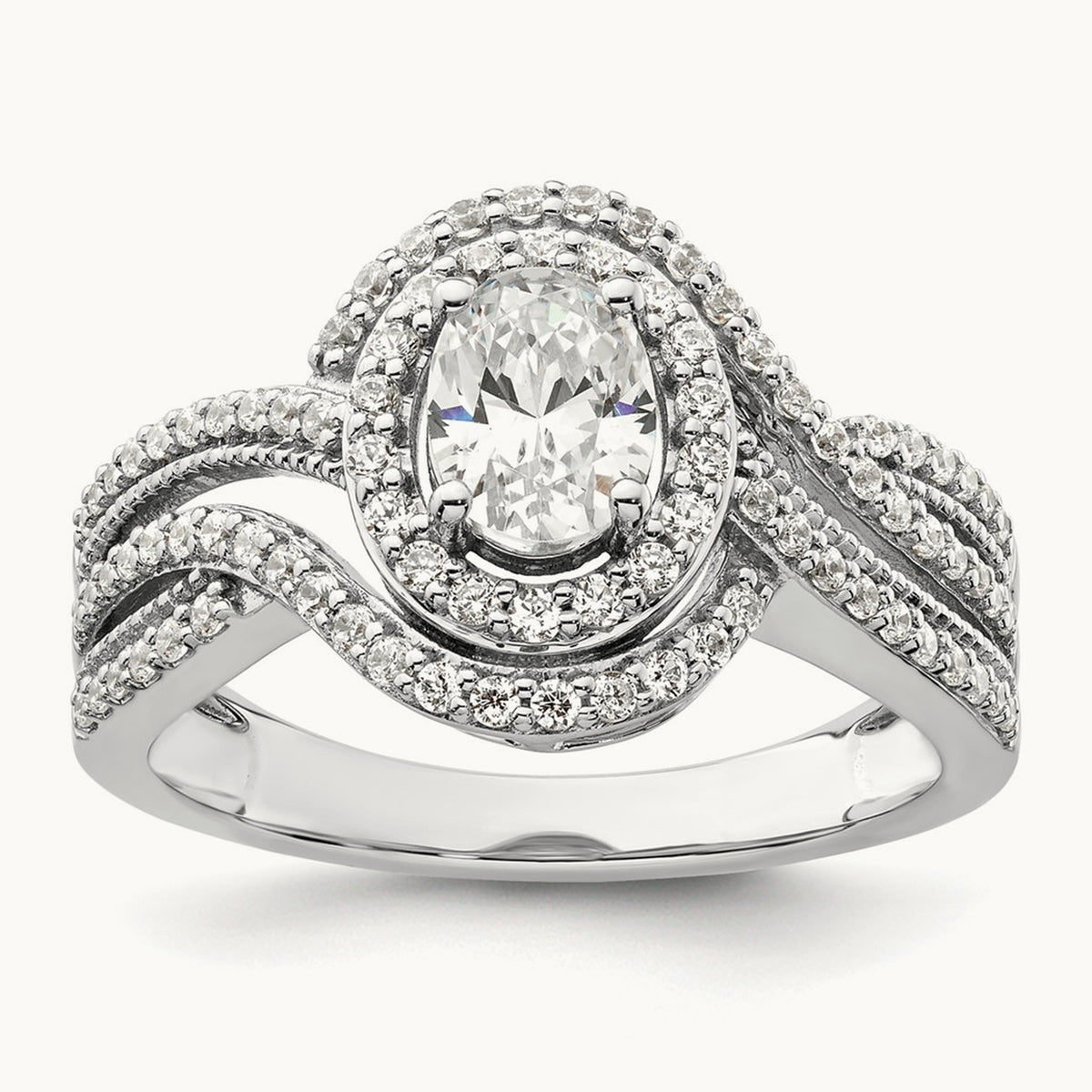 Semi-Mount Bypass Engagement Ring, 0.50 ct tw Lab-Grown Diamond