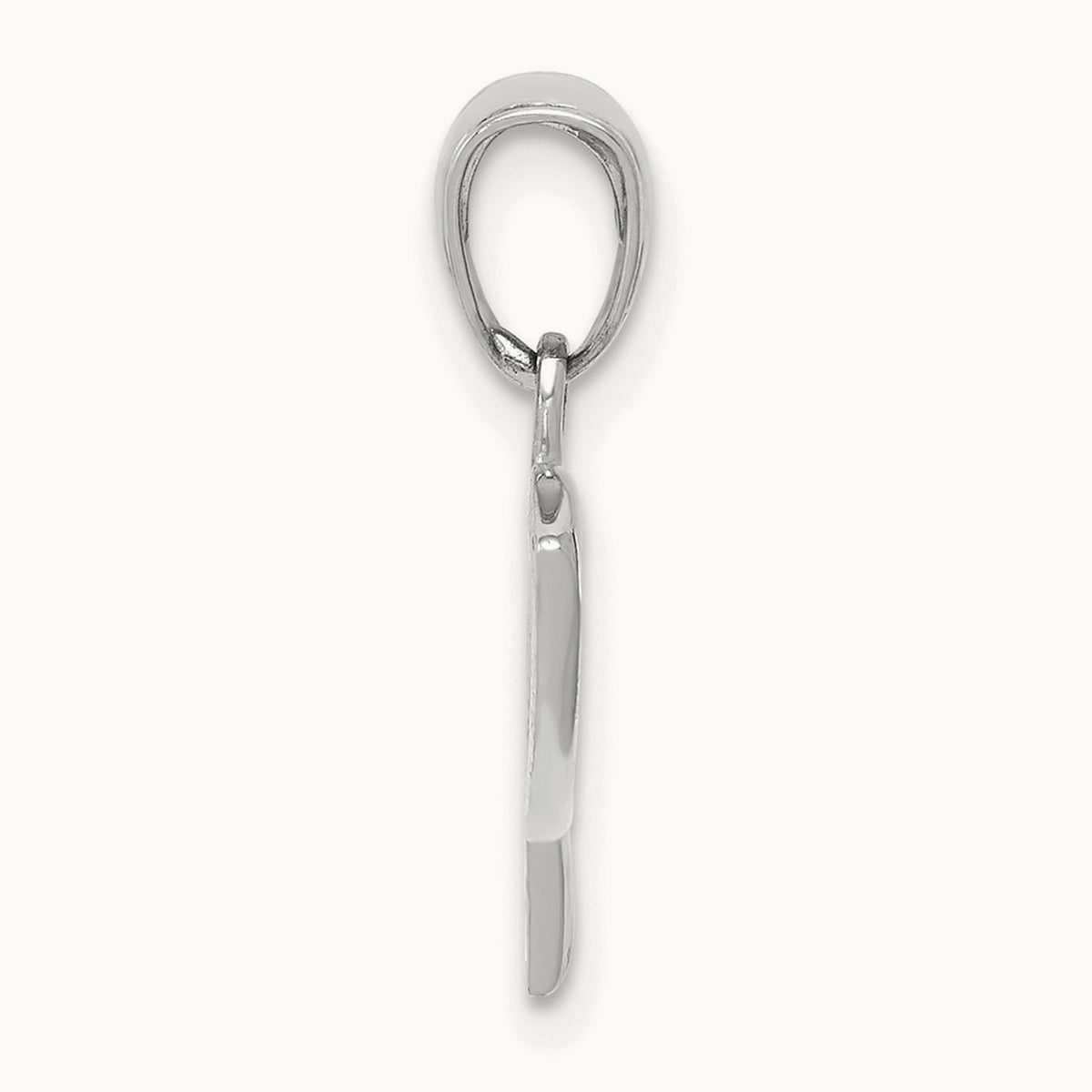 Ichthus Fish Pendant — 14K White Gold