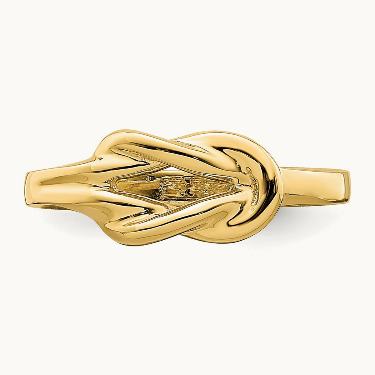 Polished Freeform Love Knot Ring, 14K