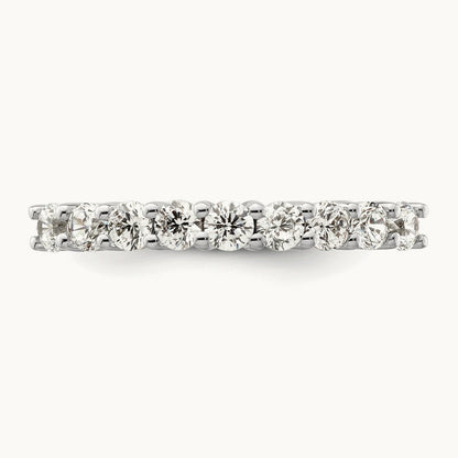 9-Stone Diamond Band, 14K White Gold