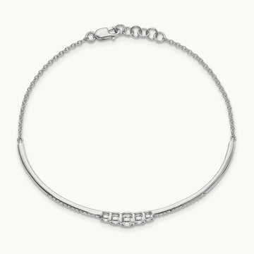 Bezel Set Bar Bangle Bracelet, 0.50 ct tw Lab-Grown Diamond