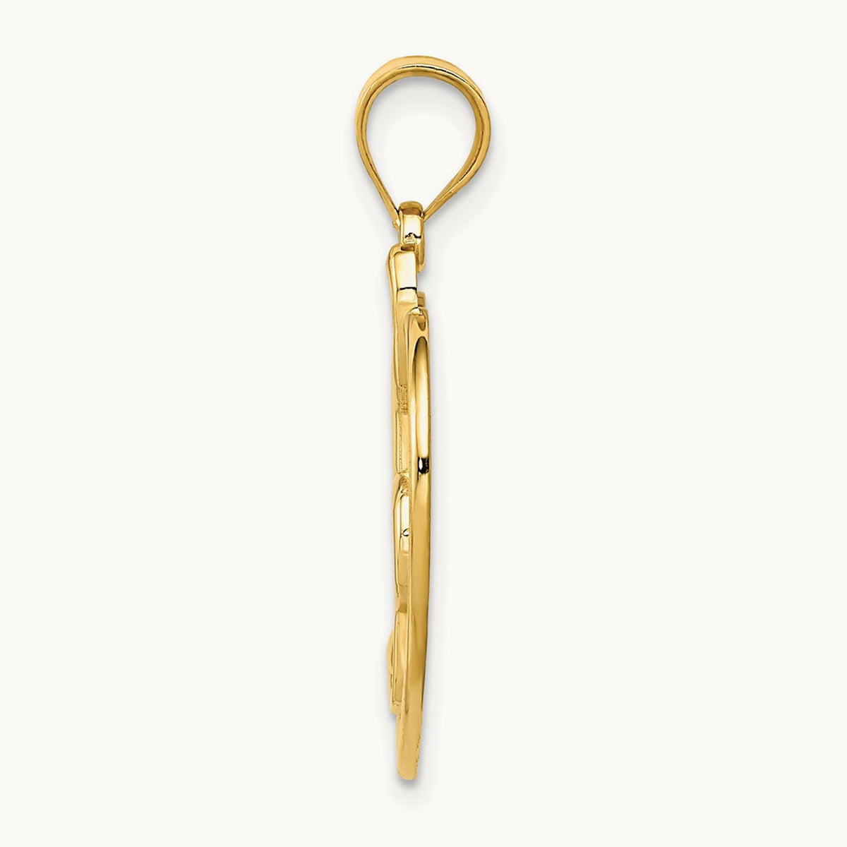 Treble Clef in Heart Charm, 14K