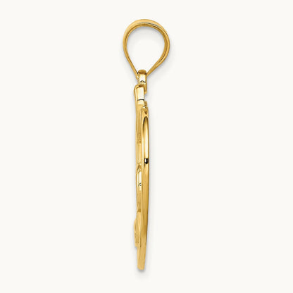 Treble Clef in Heart Charm, 14K