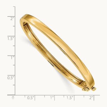 Polished Solid Hinged Bangle Bracelet