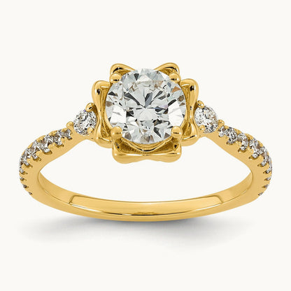 Round Center Ring, 1.50-2.50 ct tw Lab-Grown Diamond