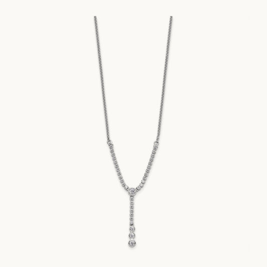 Adjust Tennis Style Bolo Necklace, 1.00 ct tw Lab-Grown Diamond
