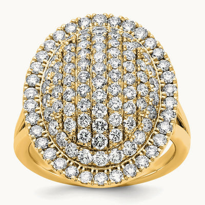Fashion Ring, 2.25 ct tw Lab-Grown Diamond — 14K Yellow Gold