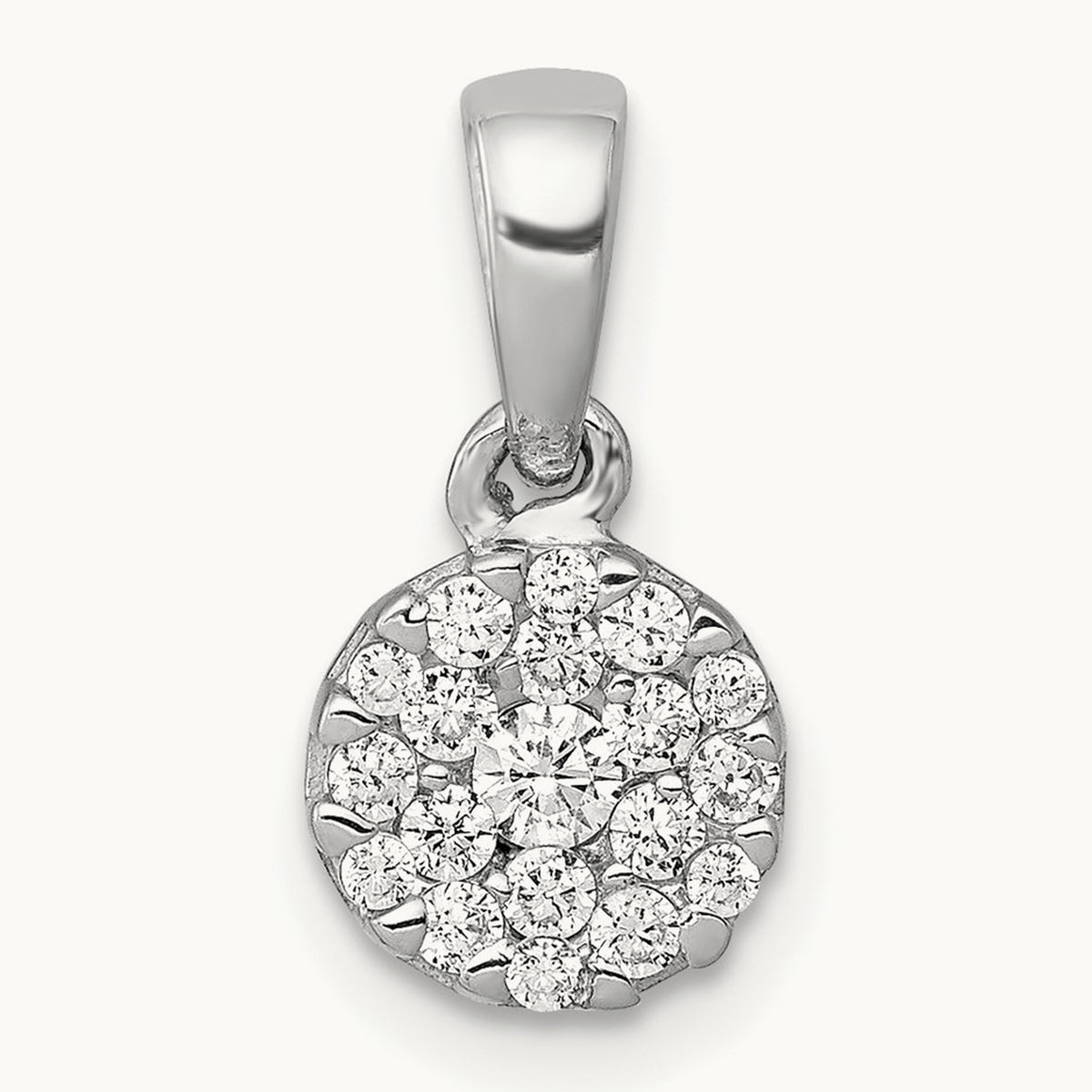 Circle Cluster Pendant, 0.25 ct tw Lab-Grown Diamond