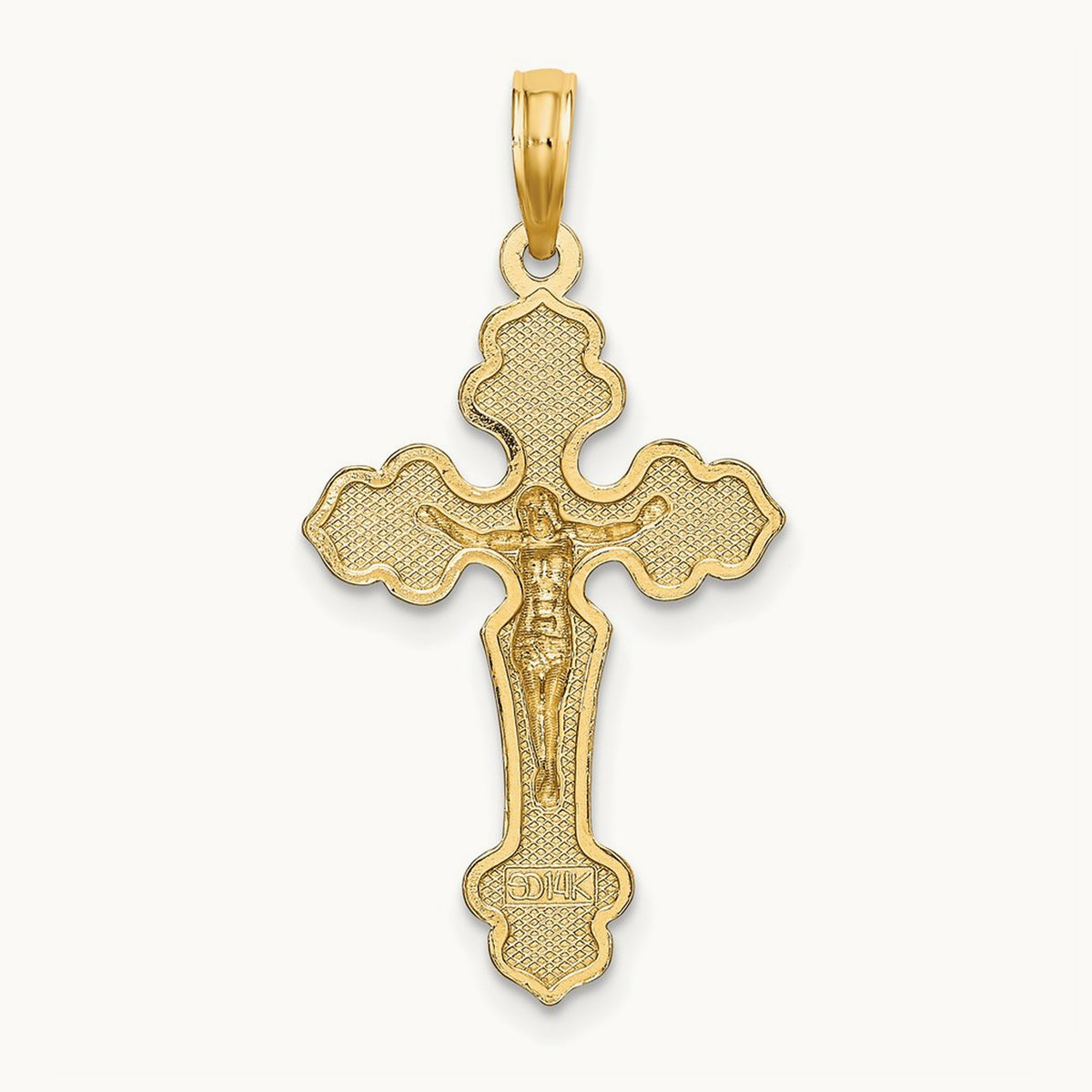 Crucifix W/ Fancy Tips Charm — 29.5mm