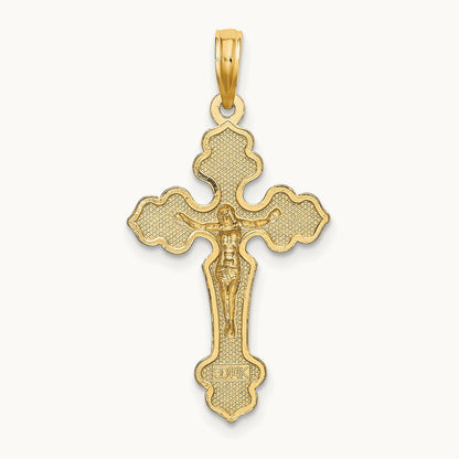 Crucifix W/ Fancy Tips Charm — 29.5mm