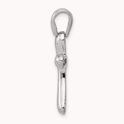 Freeform Cross Pendant — 14K White Gold