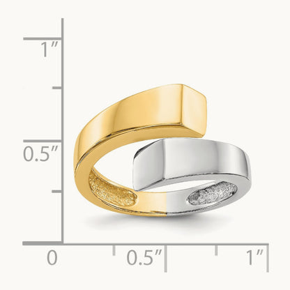 Square Overlapping Ring, 14K Two-tone