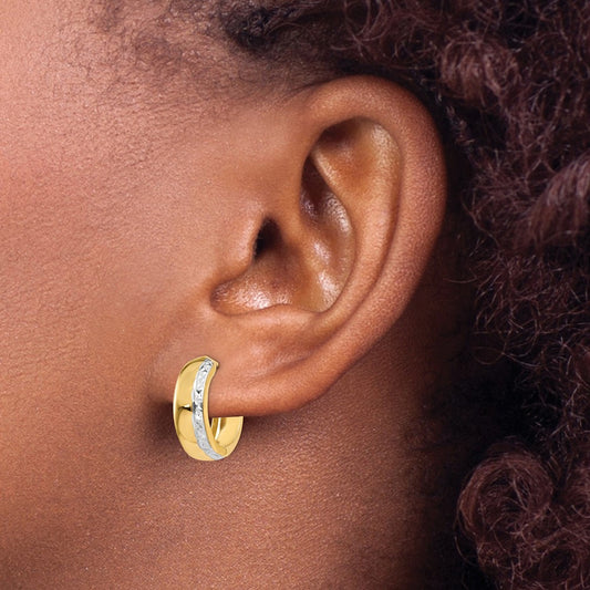 w/ Textured Hinged Hoop Earrings — photo set