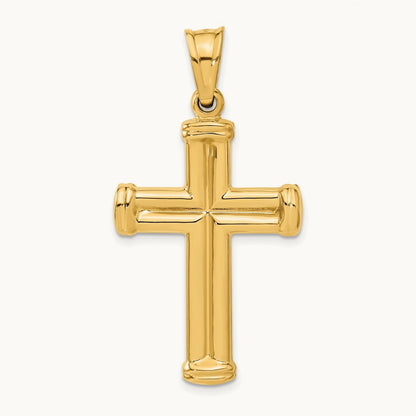 Hollow Cross Pendant, 14K