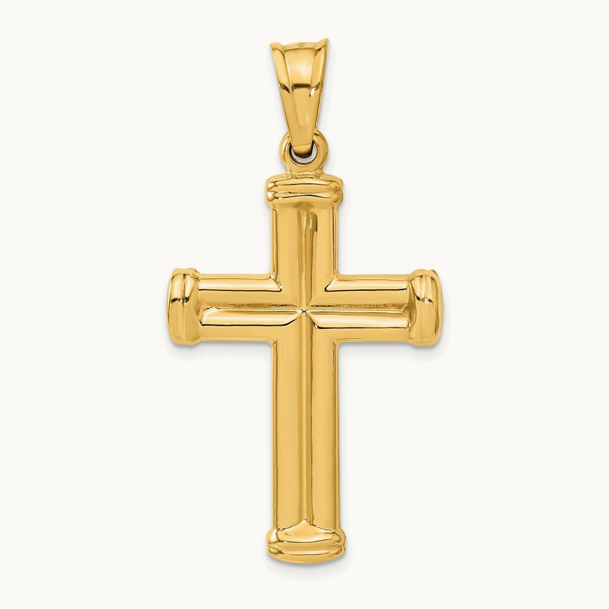 Hollow Cross Pendant, 14K
