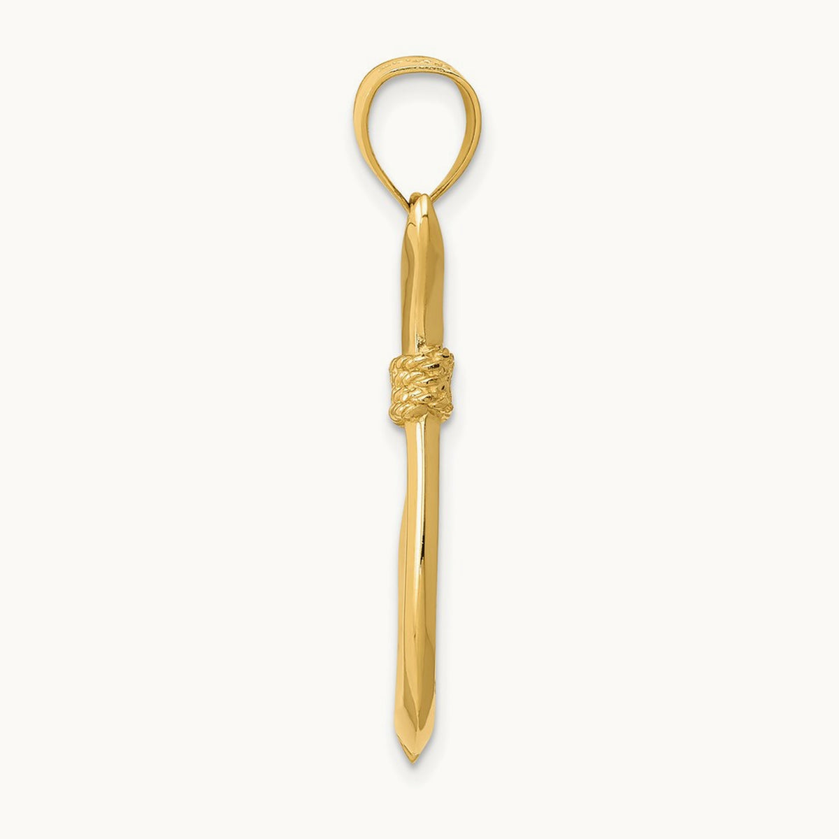 3D Whale Tail Hook Pendant — 32mm