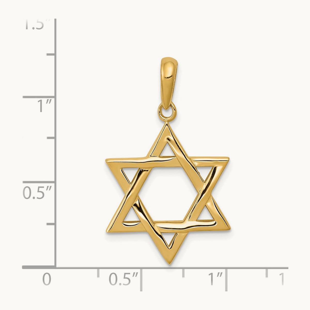 Star of David Pendant, 14K
