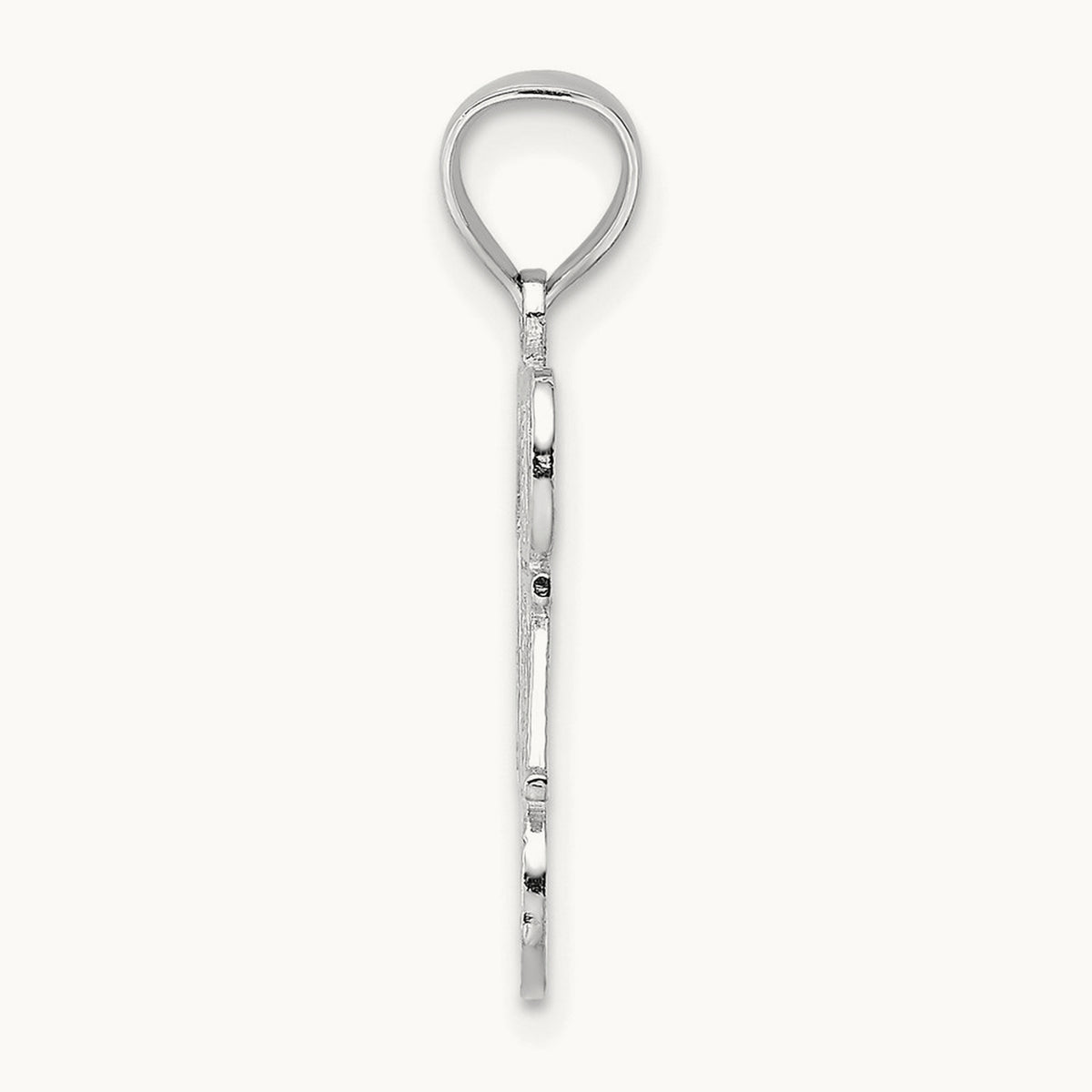 #1 DAD Pendant, 14K White Gold