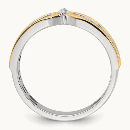 14ktt IB Goodman Mens Polished Diamond Ring Mounting