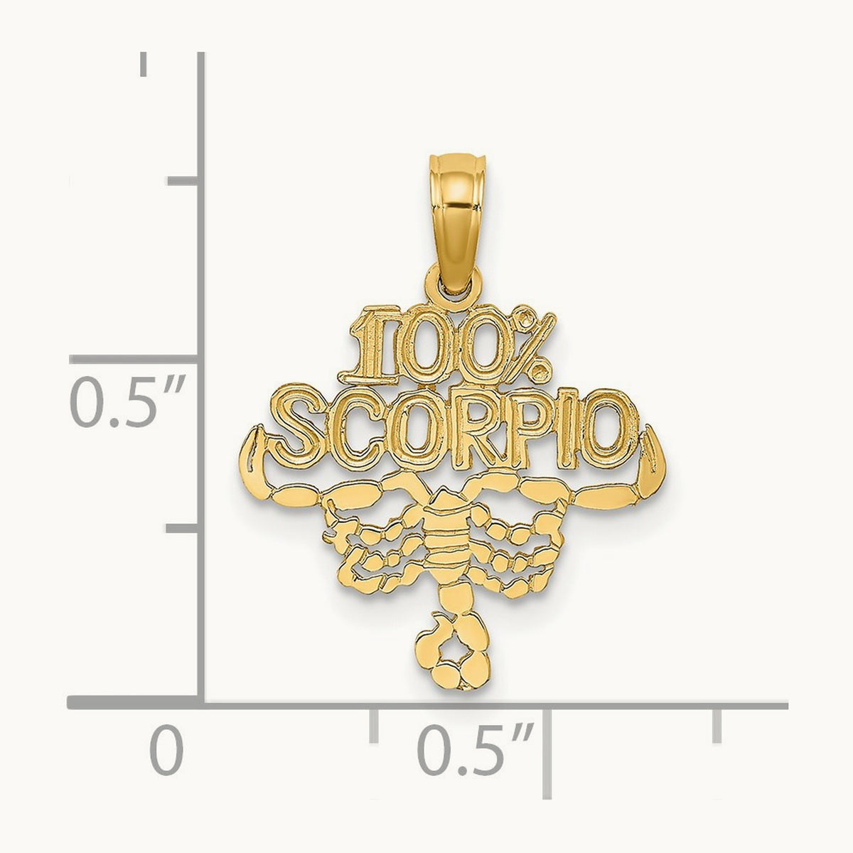 100% SCORPIO Zodiac Charm — 14K Yellow Gold