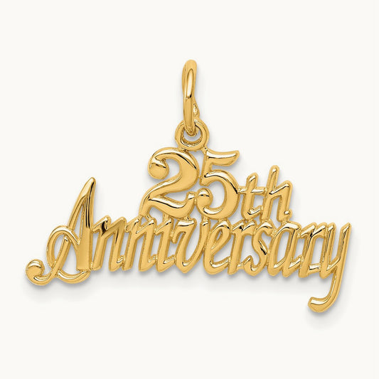 25th ANNIVERSARY Charm, 14K