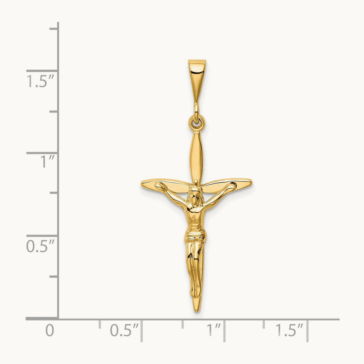 Passion Crucifix Pendant — 14K Yellow Gold